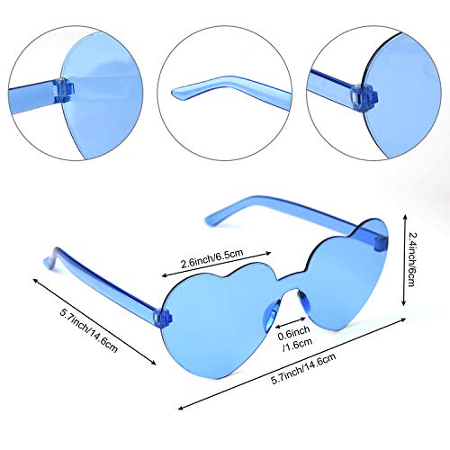 PLULON 20 Pieces Party Wigs and Sunglass Set, Neon Short Bob Wig Sunglass Pac...