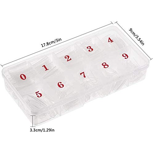 Plztou 500 Pieces Natural French Acrylic Artificial Fake False Nails Manicure...