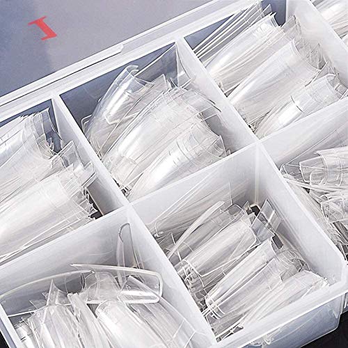 Plztou 500 Pieces Natural French Acrylic Artificial Fake False Nails Manicure...