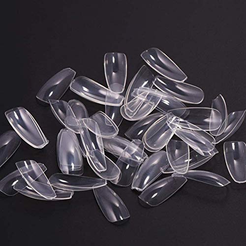 Plztou 500 Pieces Natural French Acrylic Artificial Fake False Nails Manicure...