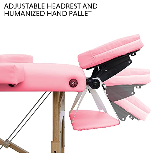 PMSW Massage Table Portable Massage Spa Bed 2 Folding PVC Massage Therapy Tab...