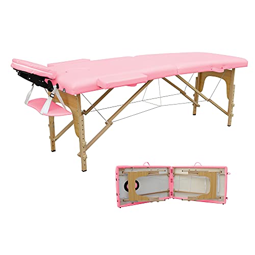 PMSW Massage Table Portable Massage Spa Bed 2 Folding PVC Massage Therapy Tab...