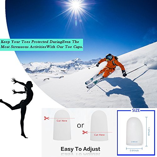 Gel Toe Caps Toe Protectors Toe Sleeves, New Material, for Blisters, Corns, H...