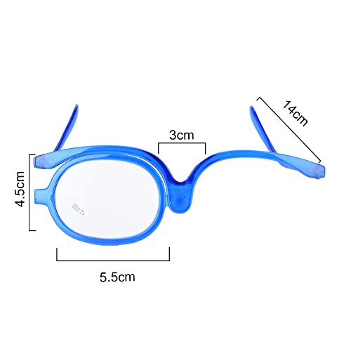 Magnify Eye Makeup Glasses, Single Lens Glasses Rotating Cosmetic Makeup Glas...