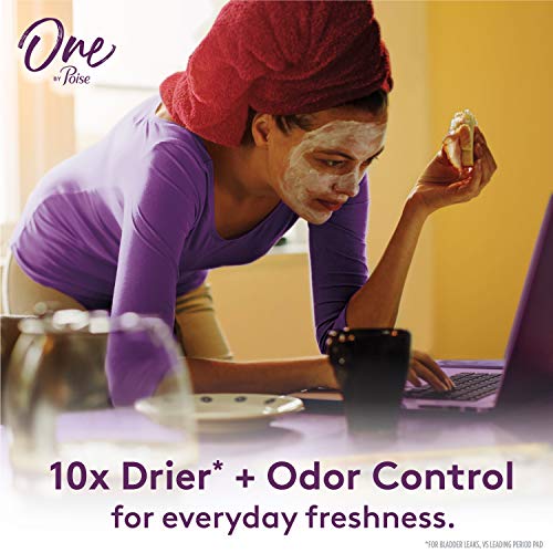 One by Poise Feminine Pads with Wings (2-in-1 Period & Bladder Leakage Pad fo...