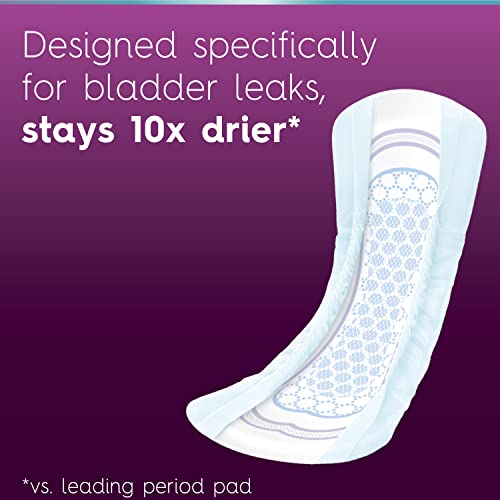 Poise Ultra Thin Incontinence Pads for Women, Moderate Absorbency, Regular Le...