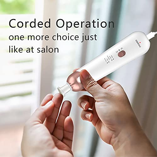 Professional Manicure Pedicure Kit, Electric Nail File Set, Cordless Electric...