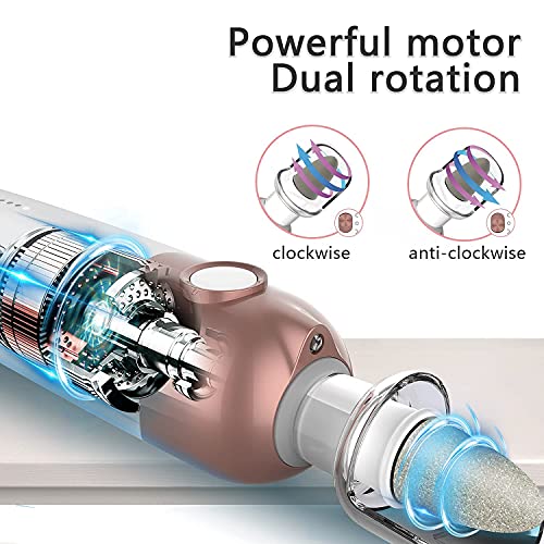 Professional Manicure Pedicure Kit, Electric Nail File Set, Cordless Electric...