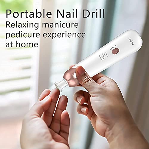 Professional Manicure Pedicure Kit, Electric Nail File Set, Cordless Electric...