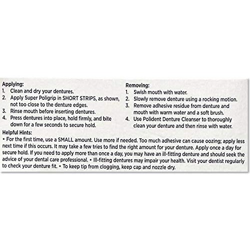 6 Super Poligrip Denture Adhesive .30oz Pocket size
