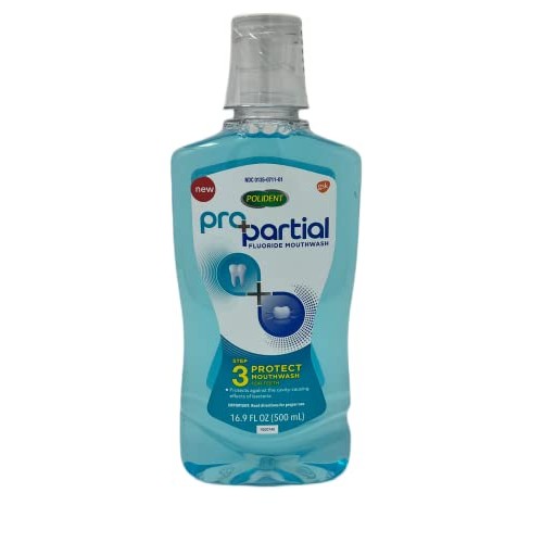 Polident 3 Step Kit ProPartial Purify Foam Cleanser, Strengthen Toothpaste, P...