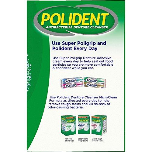 Polident Antibacterial 3 Min Denture Cleanser 120 Tabletsper Box (Pack of 2)