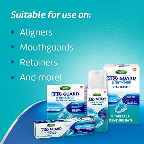 Polident ProGuard and Retainer Cleaning Tablets, Mouth Guard Cleaner and Reta...