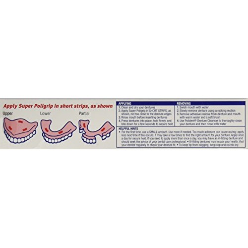 Super Poligrip Denture Adhesive Cream: 2 Packs of 2.4 Oz