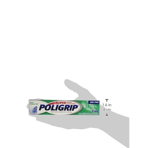 Super Poligrip Denture Adhesive Cream: 2 Packs of 2.4 Oz