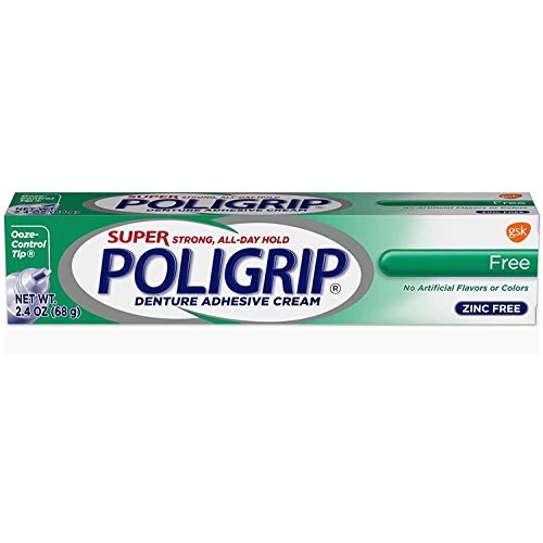 Super Poligrip Denture Adhesive Cream: 2 Packs of 2.4 Oz