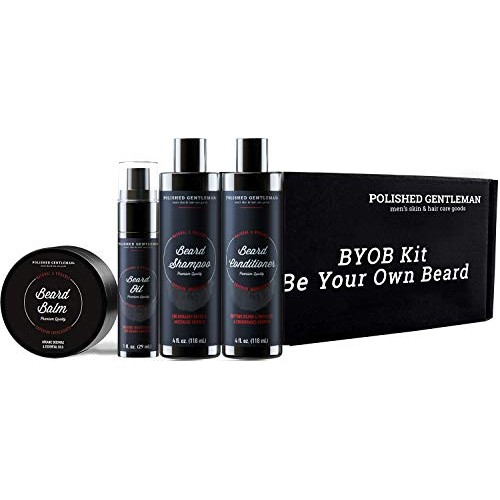 Beard Care Kit For Men Includes Beard Shampoo and Conditioner Set, Beard Balm...
