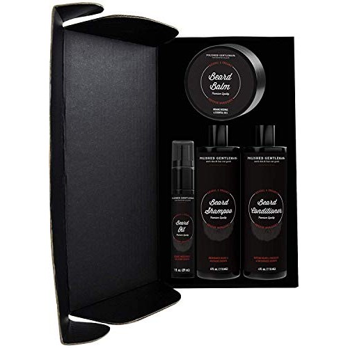 Beard Care Kit For Men Includes Beard Shampoo and Conditioner Set, Beard Balm...