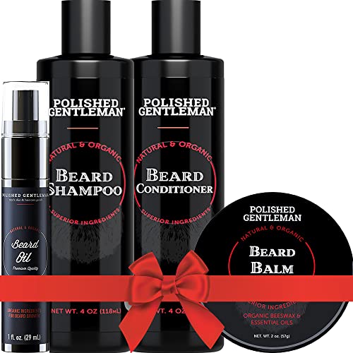 Beard Care Kit For Men Includes Beard Shampoo and Conditioner Set, Beard Balm...