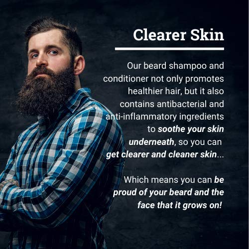 Beard Shampoo and Conditioner Set - Beard Wash and Conditioner for Men With B...