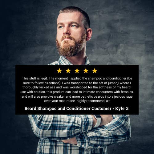 Beard Shampoo and Conditioner Set - Beard Wash and Conditioner for Men With B...