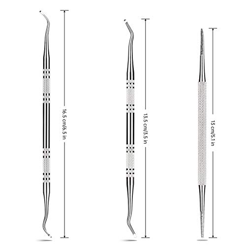 3-Pack Ingrown Toenail File And Lifters, 100% Professional Surgical Stainless...