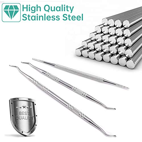 3-Pack Ingrown Toenail File And Lifters, 100% Professional Surgical Stainless...