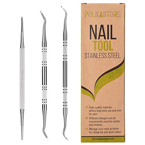 3-Pack Ingrown Toenail File And Lifters, 100% Professional Surgical Stainless...