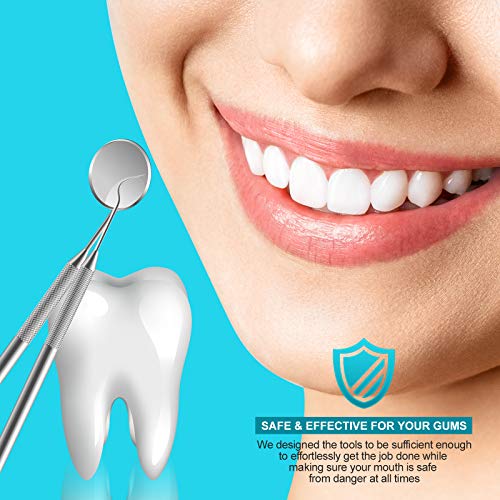 Dental Tools, 6 Pack Teeth Cleaning Tools Stainless Steel Dental Scraper, Sca...