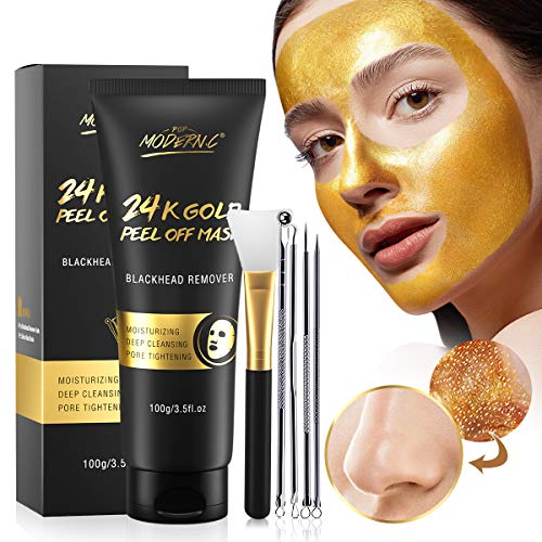 Blackhead Remover Mask, 24K Gold Peel Off Mask, Gold Facial Mask Anti-Aging, ...