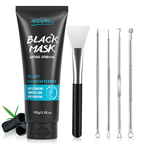 Blackhead Remover Mask Bamboo Charcoal Peel Off Mask Blackhead Removal Mask 3...