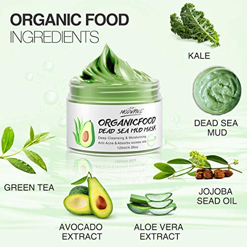 Clay Mask Organic Avocado Vegan Dead Sea Mud Mask Nourishing Hydration Deep C...