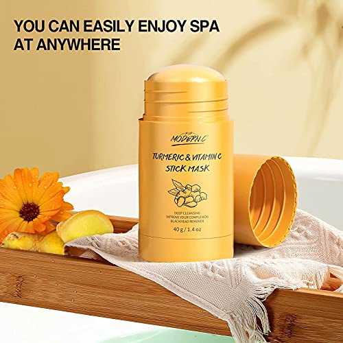 Turmeric Clay Stick Mask Organic Vitamin C Purifying Clay Mask Blackhead Clea...