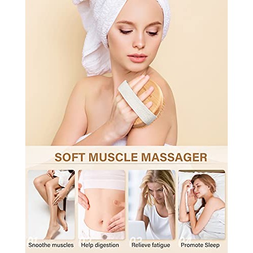 POPCHOSE Body Exfoliator Dry Brush, Dry Brushing Exfoliating Body Brush for D...