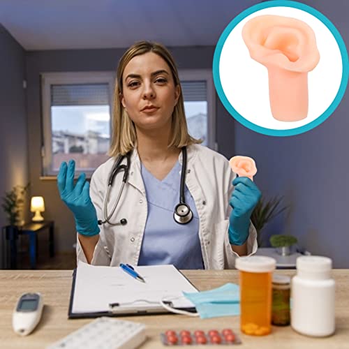 POPETPOP Silicone Ear Model Flexible Earmold Ear Displays Model for Acupunctu...