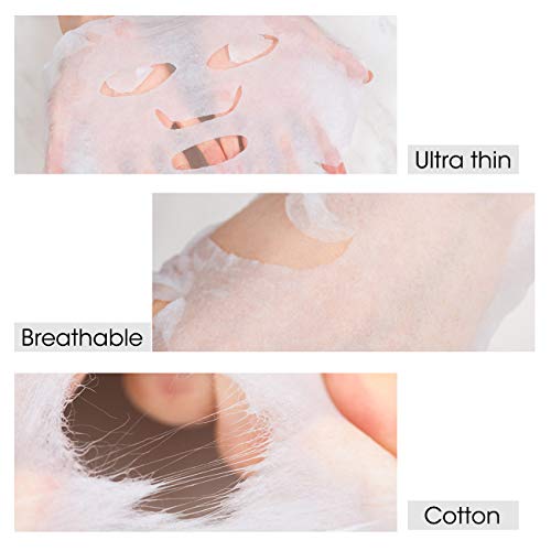 100 Pieces Compressed Facial Mask Disposable Cotton Face Mask Sheet Grain Ski...