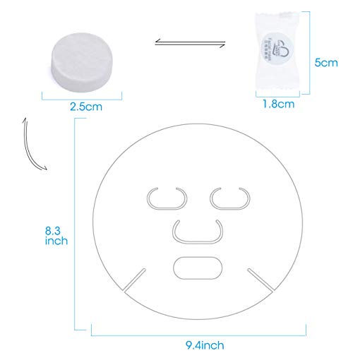 100 Pieces Compressed Facial Mask Disposable Cotton Face Mask Sheet Grain Ski...