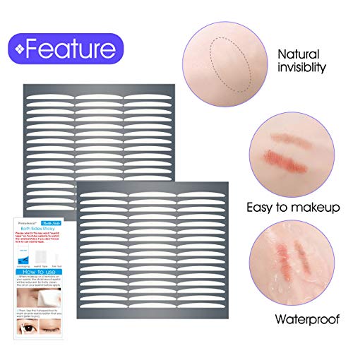 168Pairs Ultra Invisible Two-sided Sticky Double Eyelid Tapes Stickers for He...