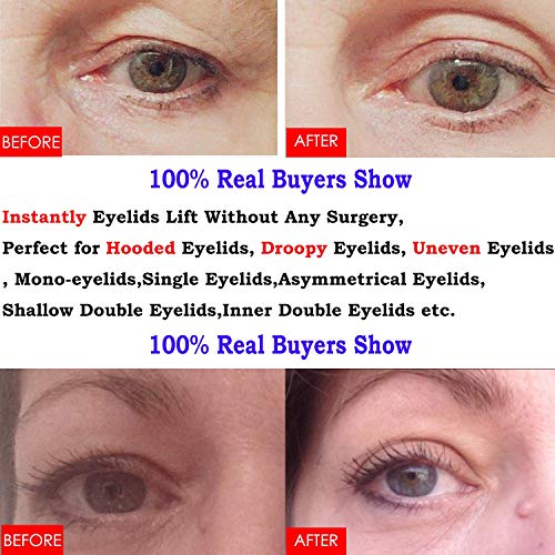 2512Pcs/8Styles/8Packs Natural One/Two-Sided Sticky Eyelid Lift Strips, Insta...