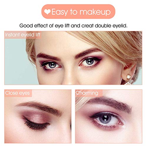 2512Pcs/8Styles/8Packs Natural One/Two-Sided Sticky Eyelid Lift Strips, Insta...