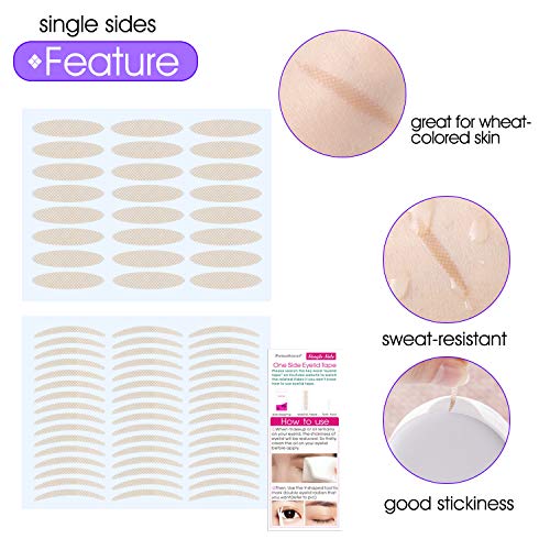 2512Pcs/8Styles/8Packs Natural One/Two-Sided Sticky Eyelid Lift Strips, Insta...