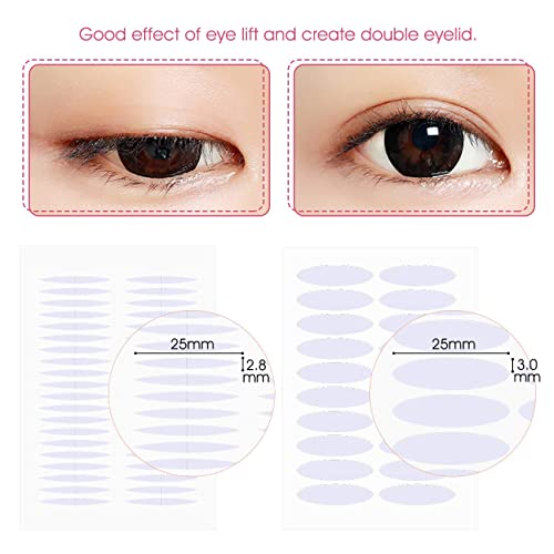 2Packs Slim Wide Size Two-Sided Sticky Double Eyelid Tapes Strips, Medical-us...