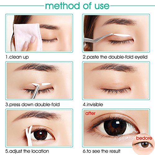 2Packs Slim Wide Size Two-Sided Sticky Double Eyelid Tapes Strips, Medical-us...