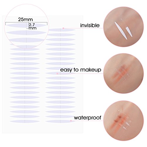 3 Packs Ultra Invisible Double Sided Sticky Double Eyelid Tapes Stickers, Med...