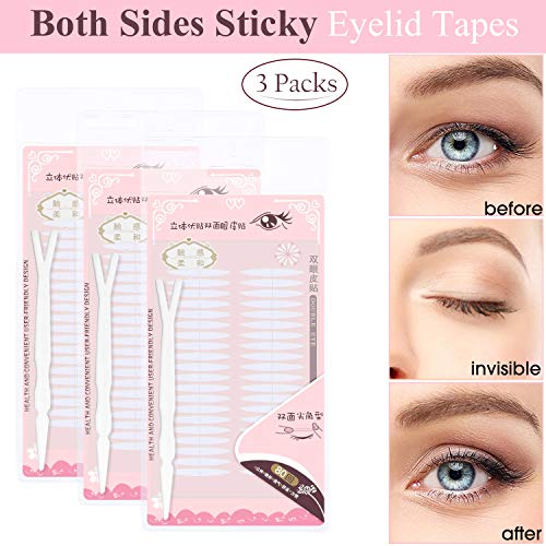 3 Packs Ultra Invisible Double Sided Sticky Double Eyelid Tapes Stickers, Med...
