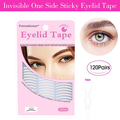 Natural Ultra Invisible One Side Sticky Double Eyelid Tapes Stickers - Instan...
