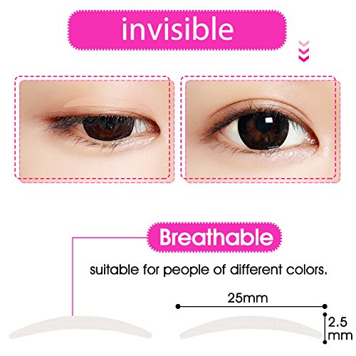 Natural Ultra Invisible One Side Sticky Double Eyelid Tapes Stickers - Instan...