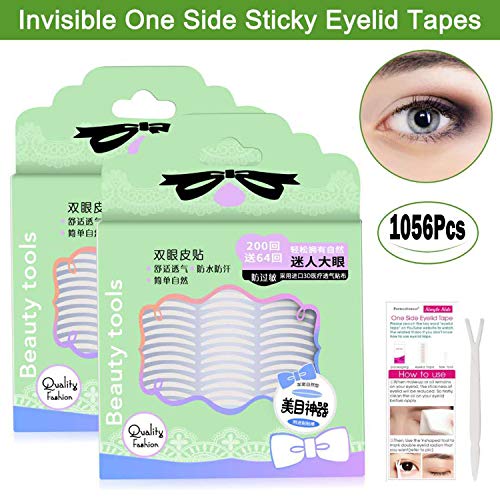 Tik Tok 2Bags/656Pcs Natural Invisible Slim Double Eyelid Tapes Lift Strips S...