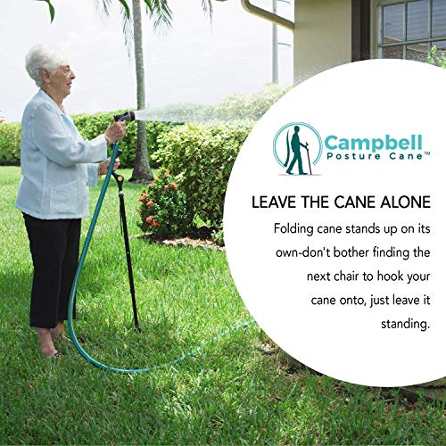 The Original Campbell Posture Cane Foldable Walking Cane for Men and Women - ...