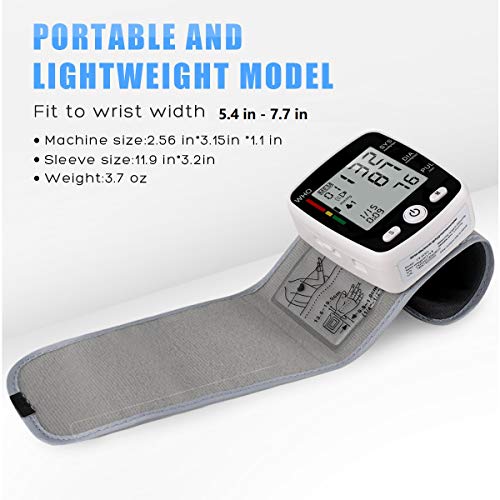 potulas Blood Pressure Monitor, Wrist Blood Pressure Cuff Monitor with USB Ch...